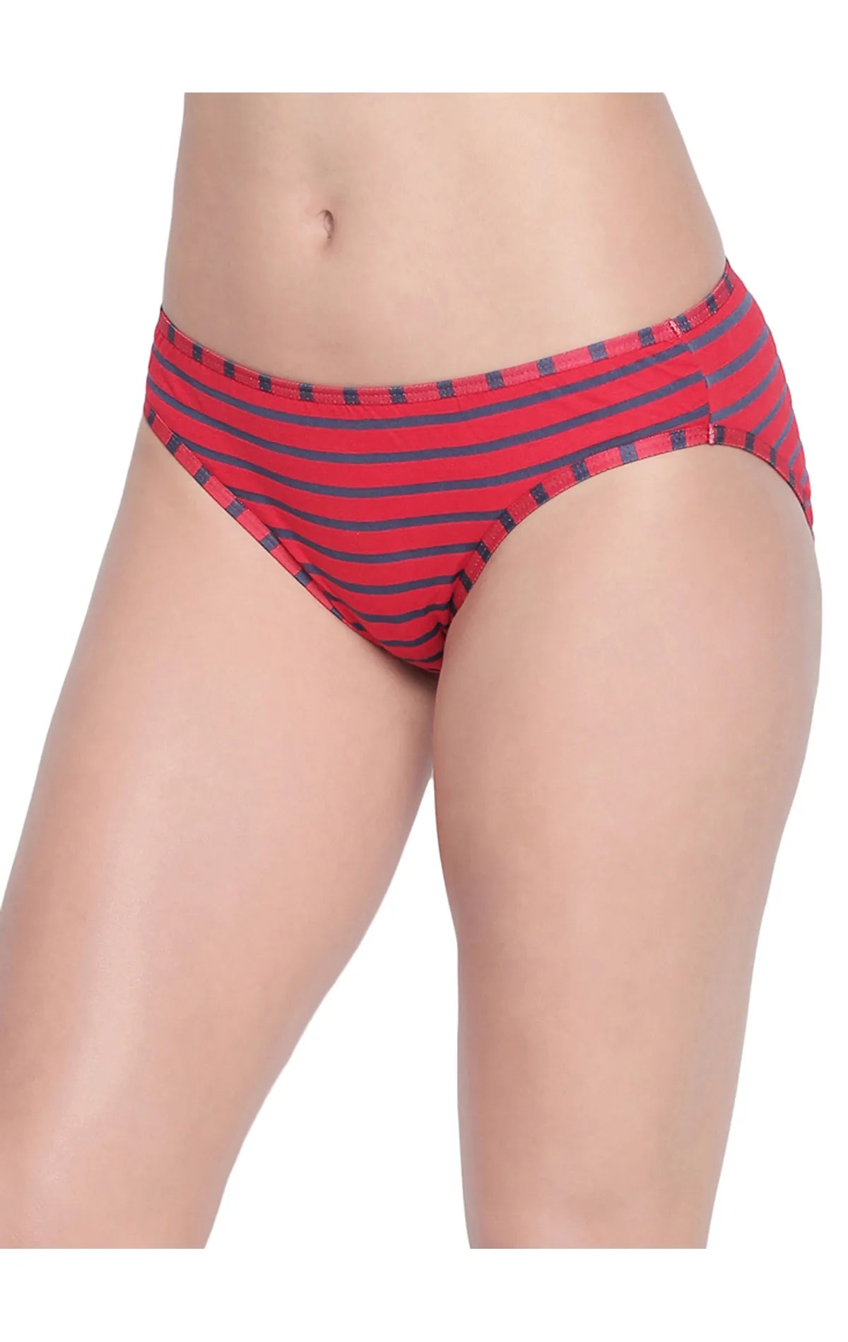 Bodycare Pack of 3 Striped High Cut Briefs in Assorted Color-6619