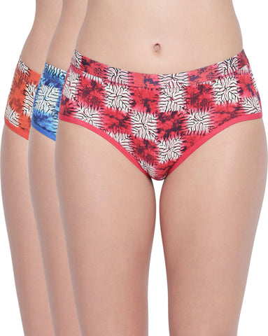 Bodycare Pack of 3 Premium Printed Hipster Briefs in Assorted Color-6628