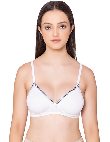 Bodycare cotton spandex wirefree adjustable straps seamless padded bra-6752W