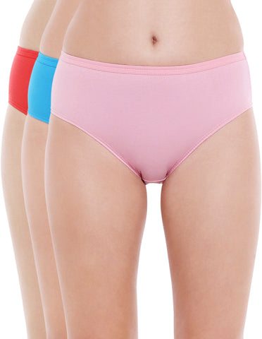 Pack of 3 Bodycare Assorted Cotton Hipster Briefs-70C