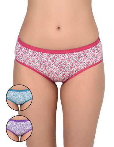 Bodycare Pack of 3 High Cut Panty in Assorted Colors-7200