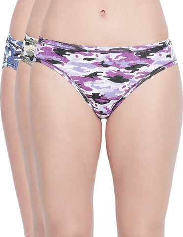 Bodycare Pack of 3 Premium Printed Bikini Briefs in Assorted Color-8048