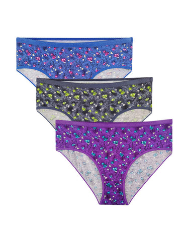 Bodycare Pack of 3 Hipster Style Cotton Briefs in Assorted colors-8231C