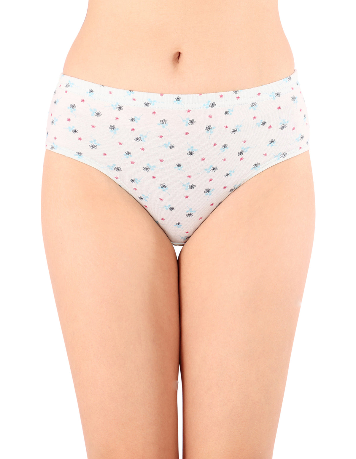 Bodycare Mid Rise Floral Print Panty (Pack of 3) - Multicolor - 8492