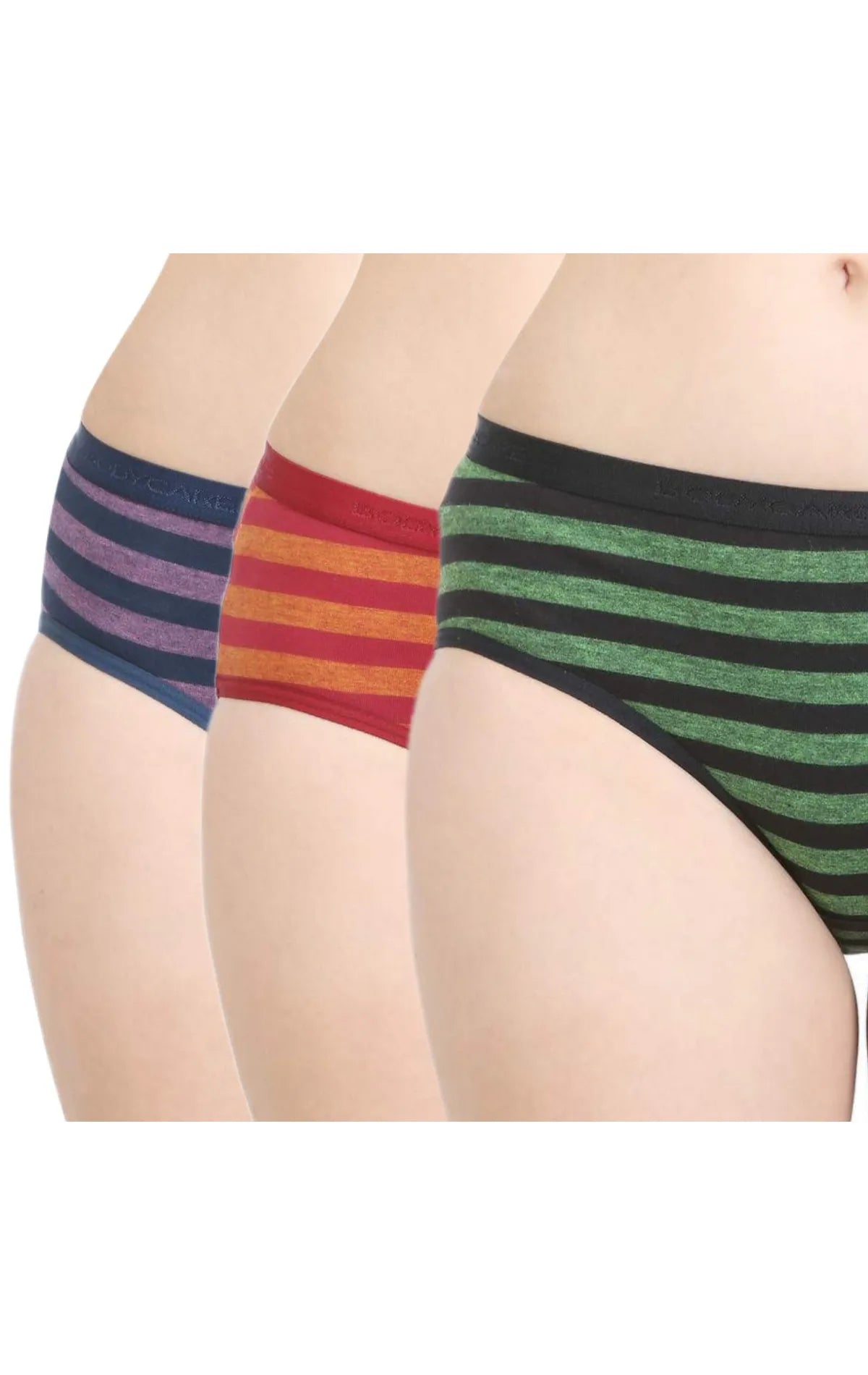 Pack of 3 Bodycare Premium Cotton Briefs in Assorted colors-9267