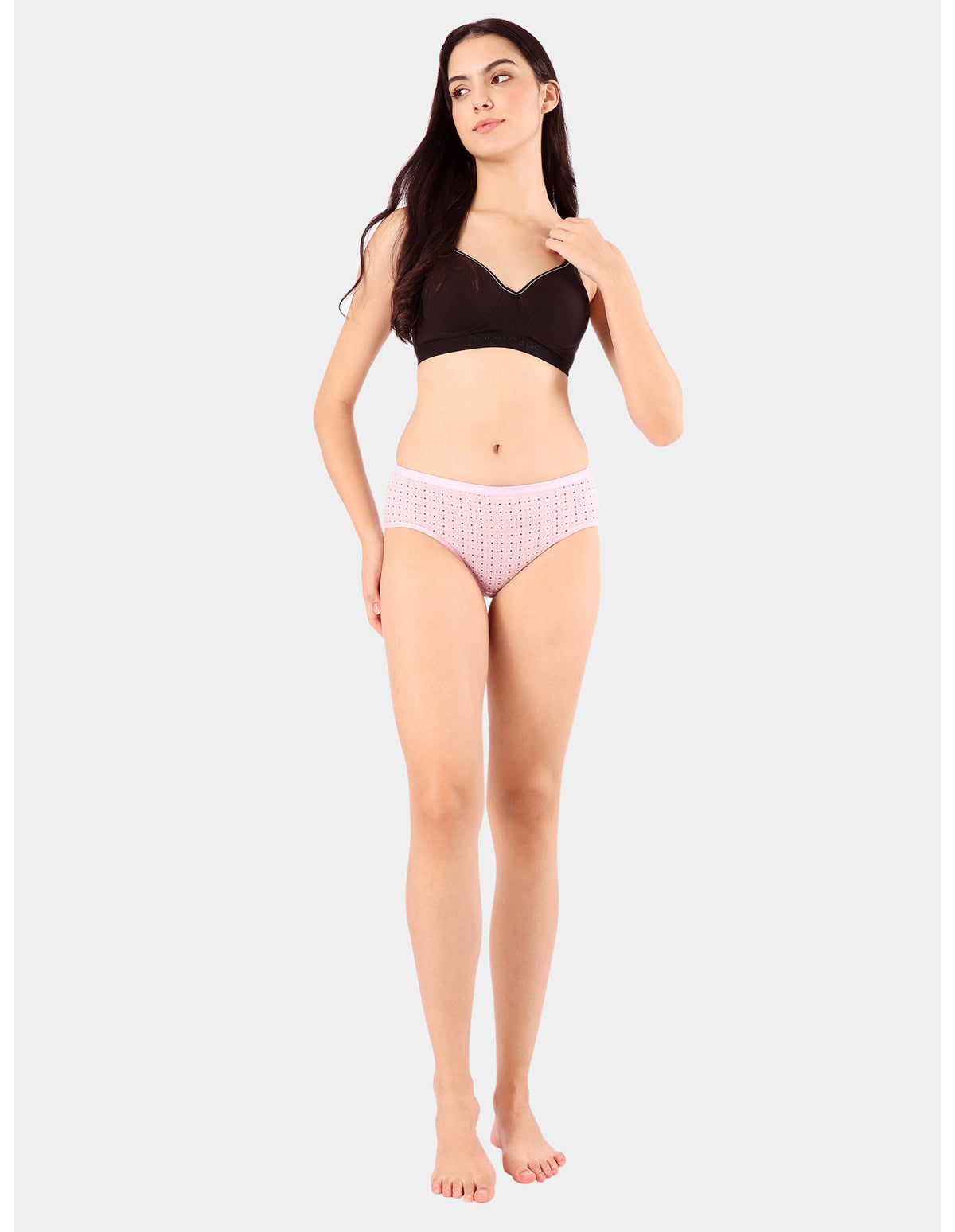 Bodycare Mid Rise Self Design Panty (Pack of 3) - Multicolor - 9286