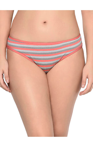 Bodycare Pack of 3 Stripes Hipster Panty in Assorted Print-9460