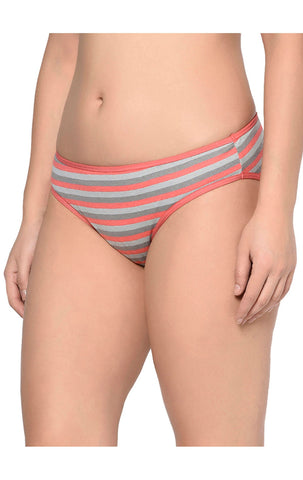 Bodycare Pack of 3 Stripes Hipster Panty in Assorted Print-9460