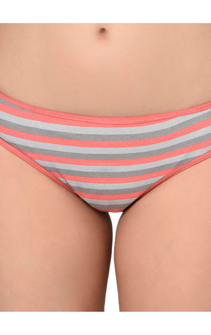 Bodycare Pack of 3 Stripes Hipster Panty in Assorted Print-9460