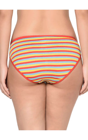 Bodycare Pack of 3 Stripes Hipster Panty in Assorted Print-9460