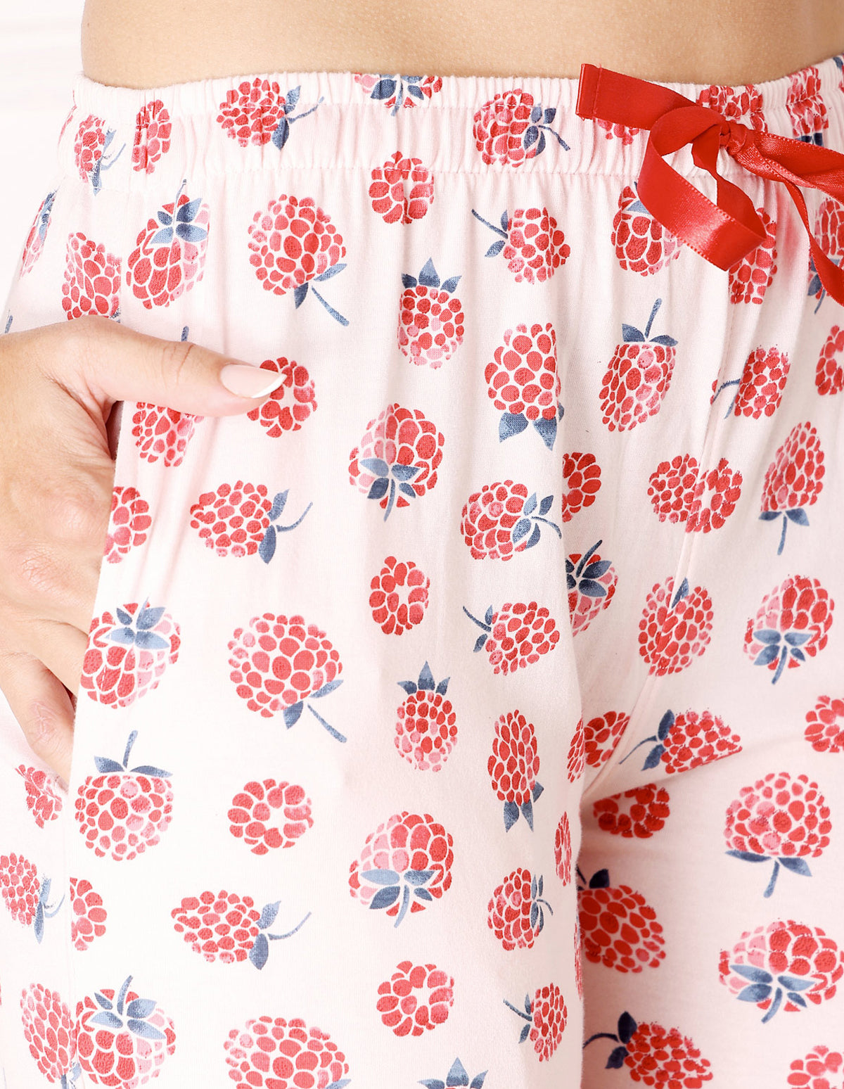 Bodycare Women’s Blue & Pink Printed T-Shirt & Capri Co-ord Set for Everyday Wear-BSCS16032