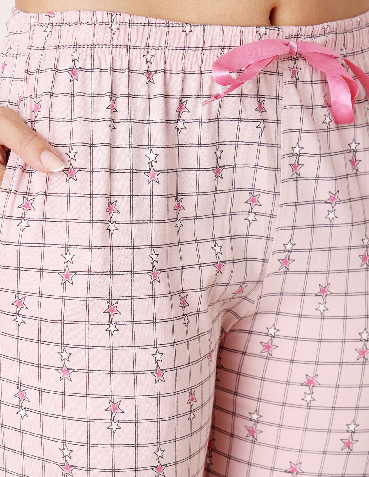 Bodycare Women’s Pink Printed T-Shirt & Capri Co-ord Set for Everyday Wear-BSCS16037