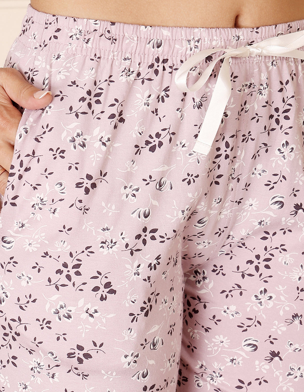 Bodycare Women’s Purple & Pink Printed T-Shirt & Capri Co-ord Set for Everyday Wear-BSCS16041