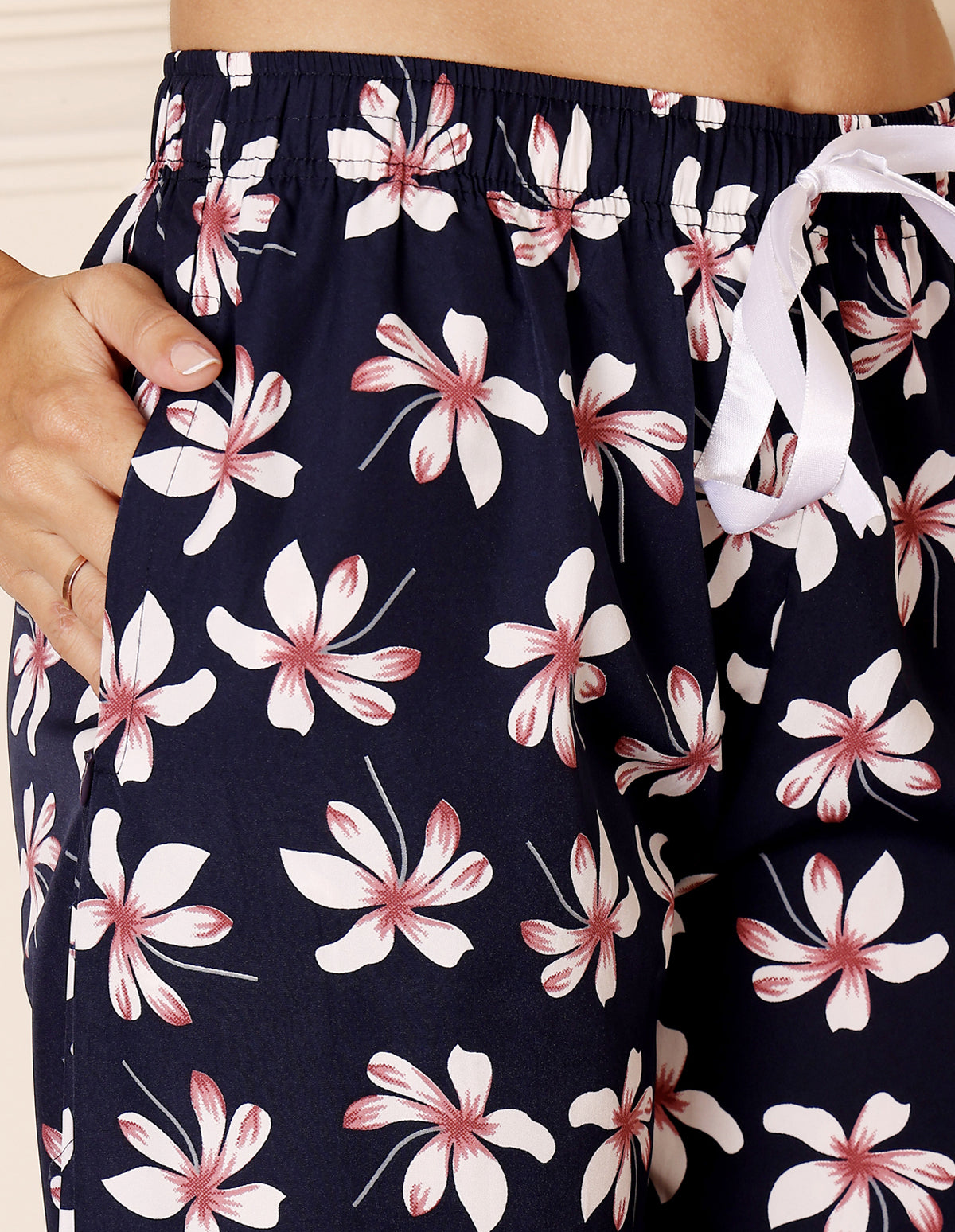 Red & Black Cotton Nightsuit for Women by Bodycare – Printed T-Shirt & Pyjama Set-BSLS15017