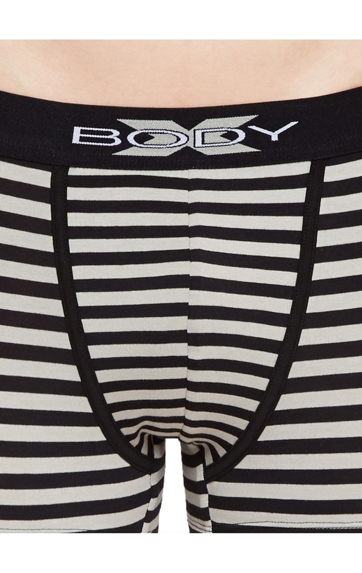 BodyX Striped Trunks-BX03T Black