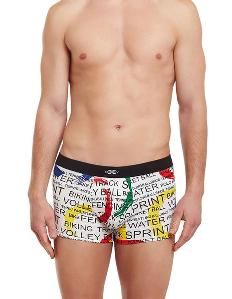 BodyX Printed Trunks-BX06T White Print