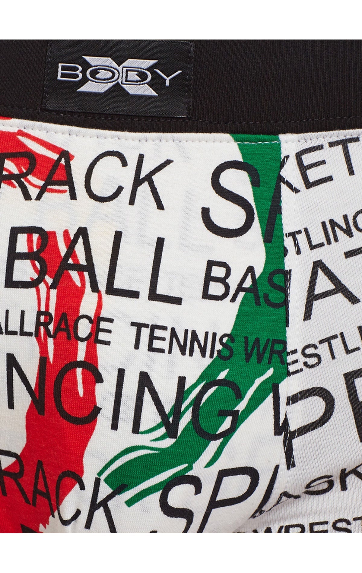 BodyX Printed Trunks-BX06T White Print