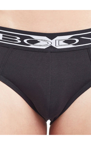 BodyX Solid Briefs-BX10B-Black