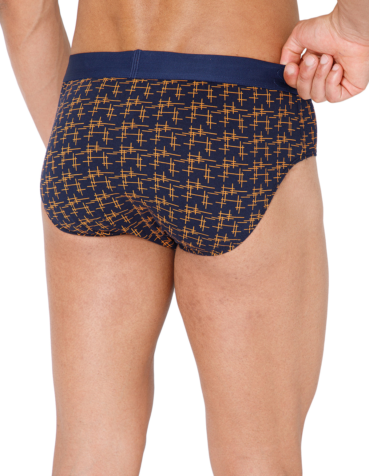 BodyX Men Printed Cotton Super combed Brief-BX1101B-P3-ASSORTED