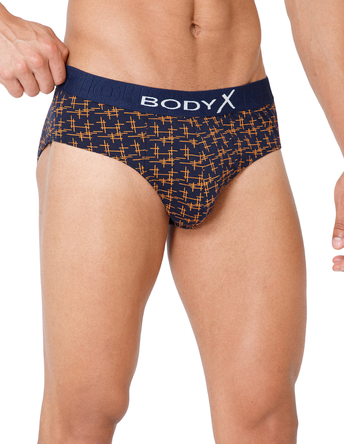 BodyX Men Printed Cotton Super combed Brief-BX1101B-P3-ASSORTED