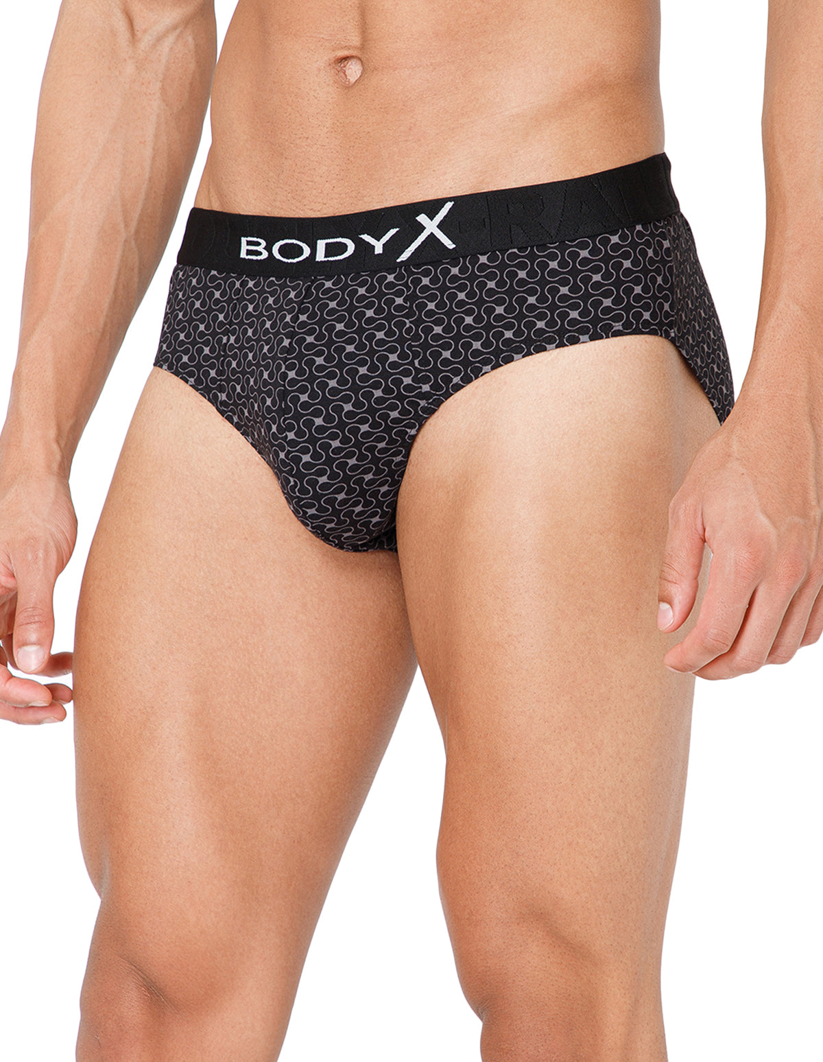 BodyX Men Printed Cotton Super combed Brief-BX1101B-P6-ASSORTED