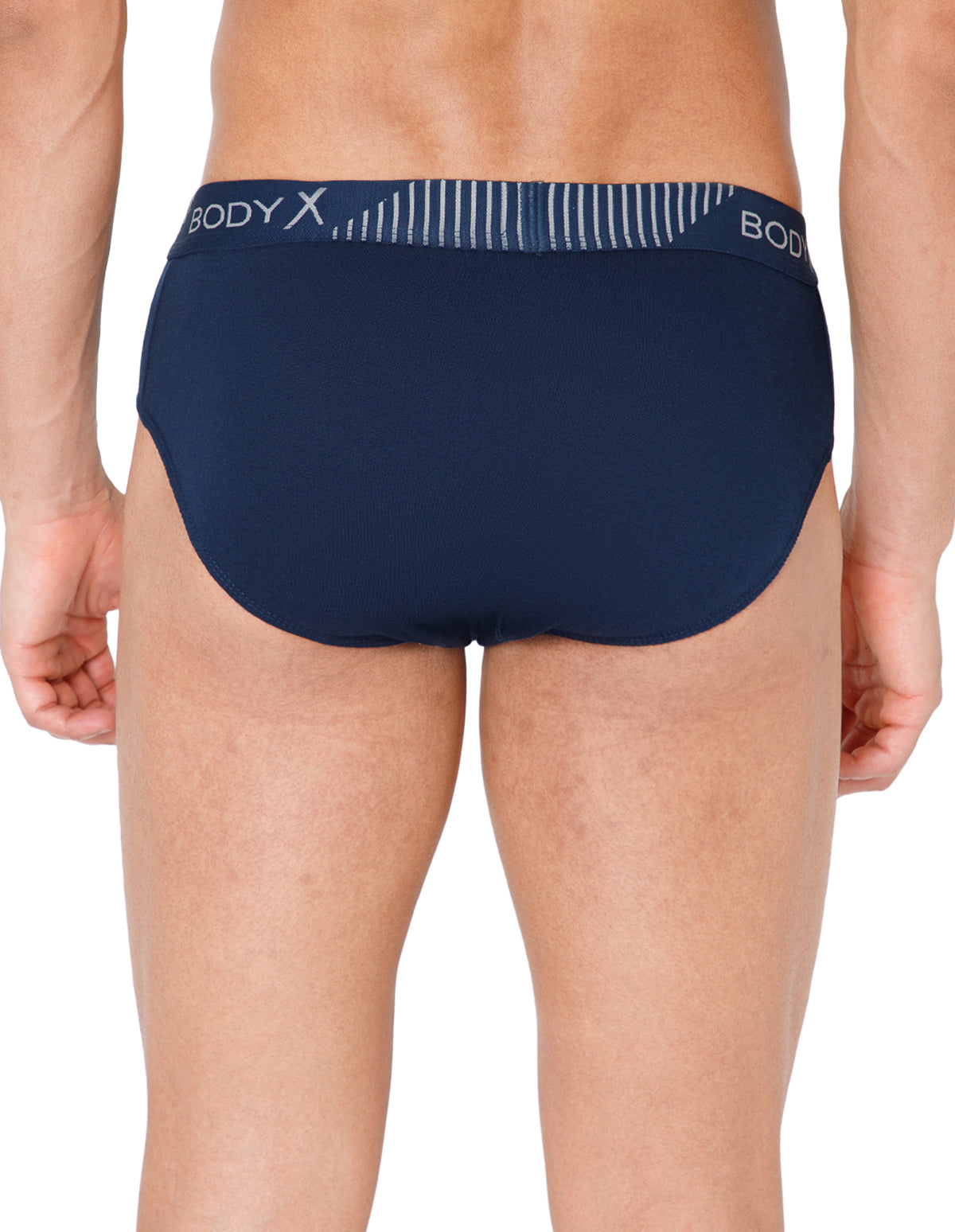 BodyX Men Solid Cotton Super combed Brief-BX1103B-BLUE-ASSORTED