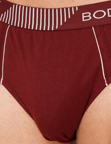 BodyX Men Solid Cotton Super combed Brief-BX1103B-MARN