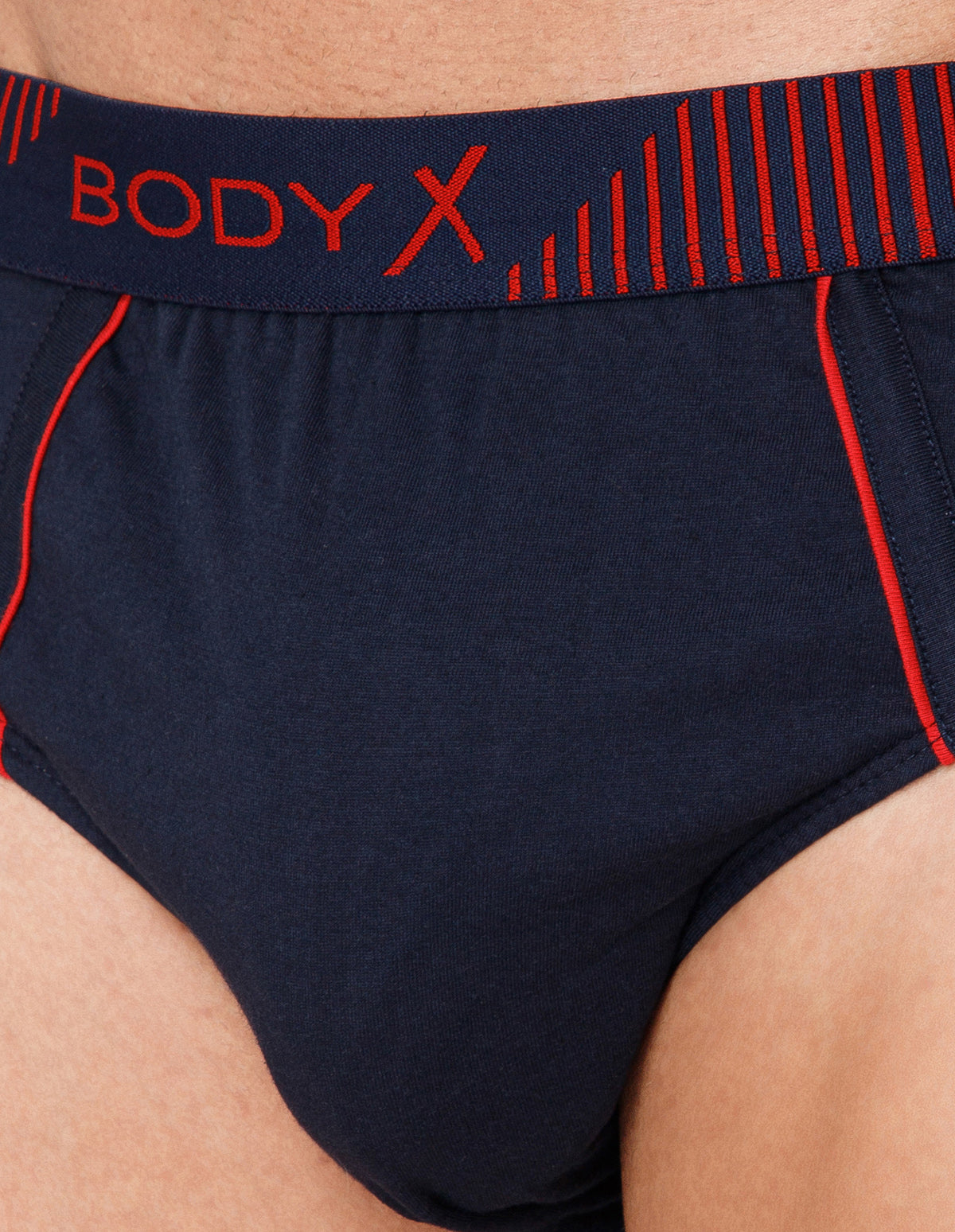 BodyX Men Solid Cotton Super combed Brief-BX1103B-NVY-ASSORTED