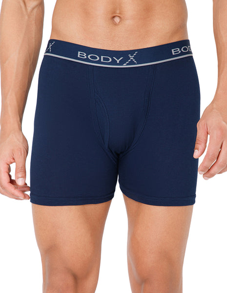 BodyX Men Solid Cotton Super combed Trunk-BX1106T-ABLUE