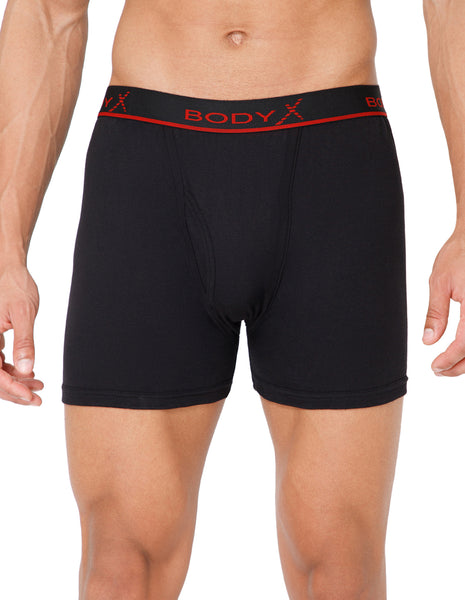 BodyX Men Solid Cotton Super combed Trunk-BX1106T-BLK