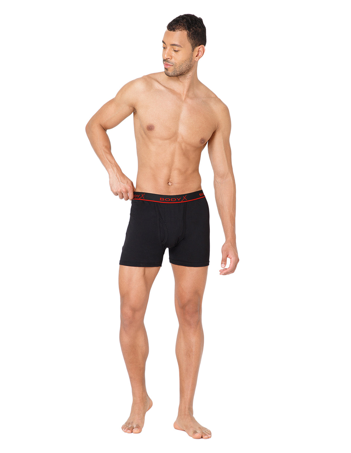 BodyX Men Solid Cotton Super combed Trunk-BX1106T-BLK-ASSORTED