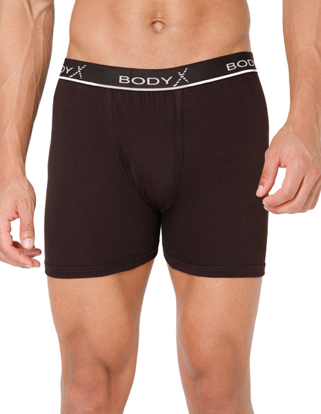 BodyX Men Solid Cotton Super combed Trunk-BX1106T-BRWN