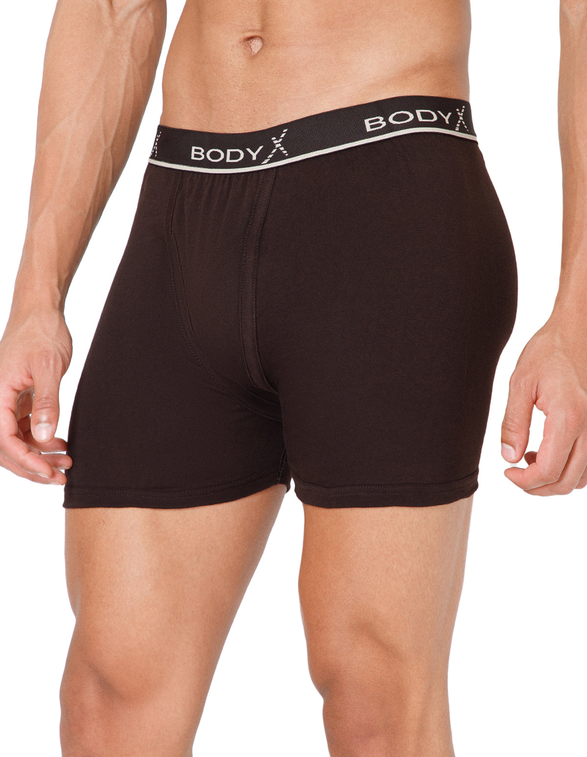 BodyX Men Solid Cotton Super combed Trunk-BX1106T-BRWN-ASSORTED