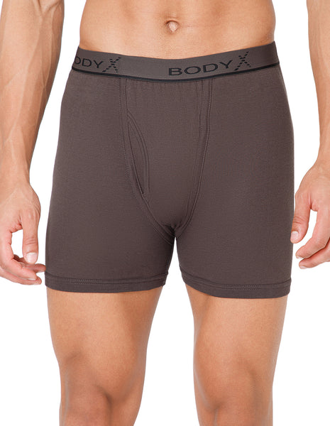BodyX Men Solid Cotton Super combed Trunk-BX1106T-COAL