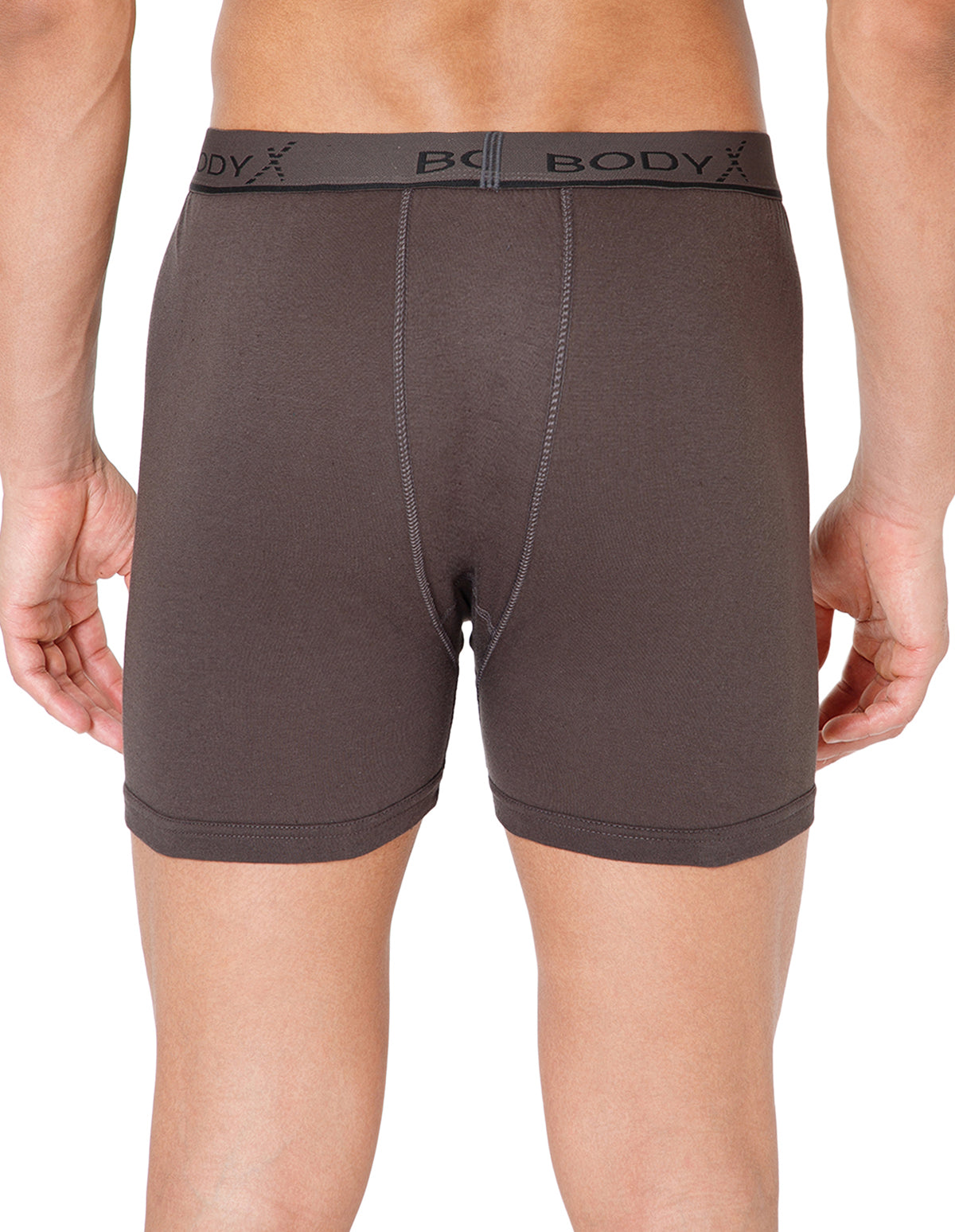 BodyX Men Solid Cotton Super combed Trunk-BX1106T-COAL-ASSORTED