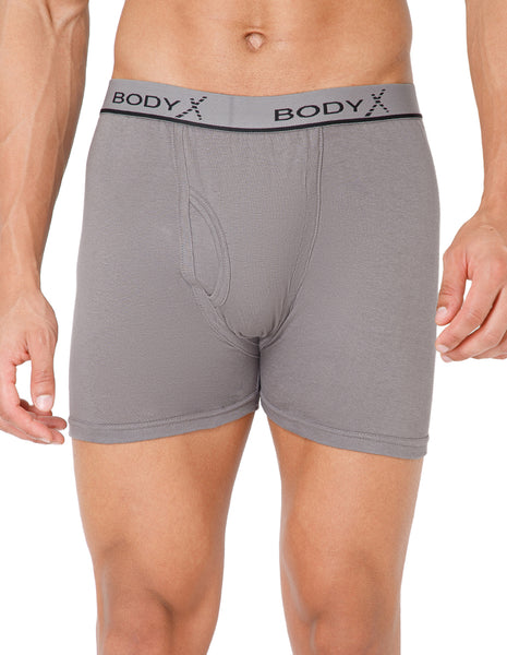 BodyX Men Solid Cotton Super combed Trunk-BX1106T-GREY