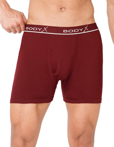 BodyX Men Solid Cotton Super combed Trunk-BX1106T-MARN