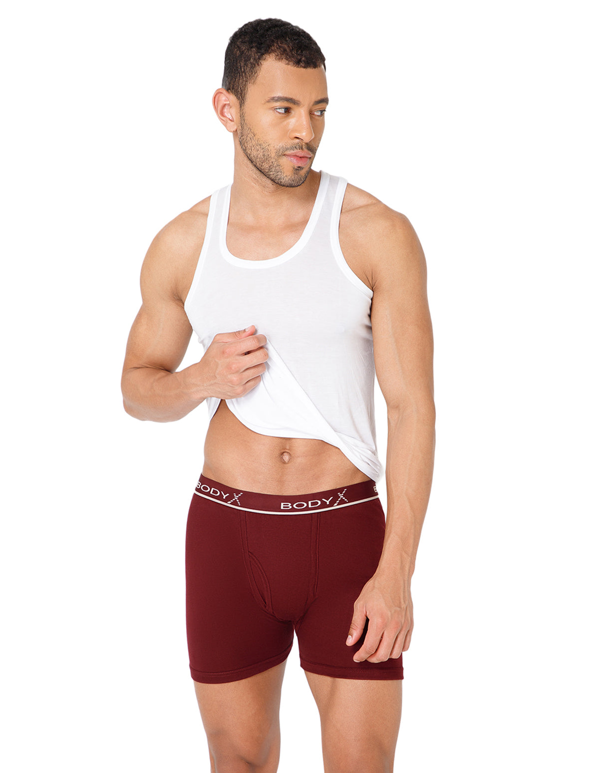 BodyX Men Solid Cotton Super combed Trunk-BX1106T-MARN-ASSORTED
