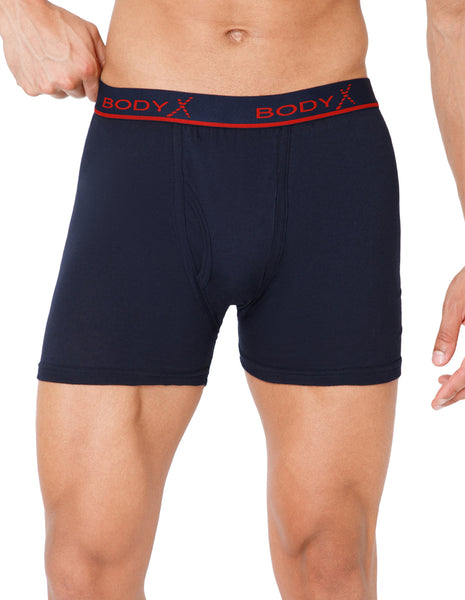 BodyX Men Solid Cotton Super combed Trunk-BX1106T-NVY