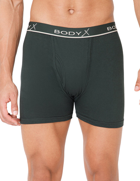 BodyX Men Solid Cotton Super combed Trunk-BX1106T-OLV