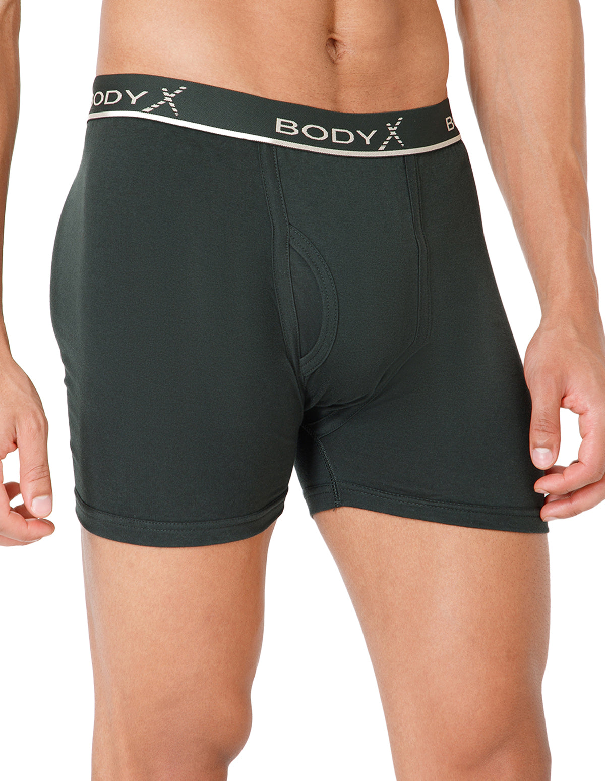BodyX Men Solid Cotton Super combed Trunk-BX1106T-OLV-ASSORTED