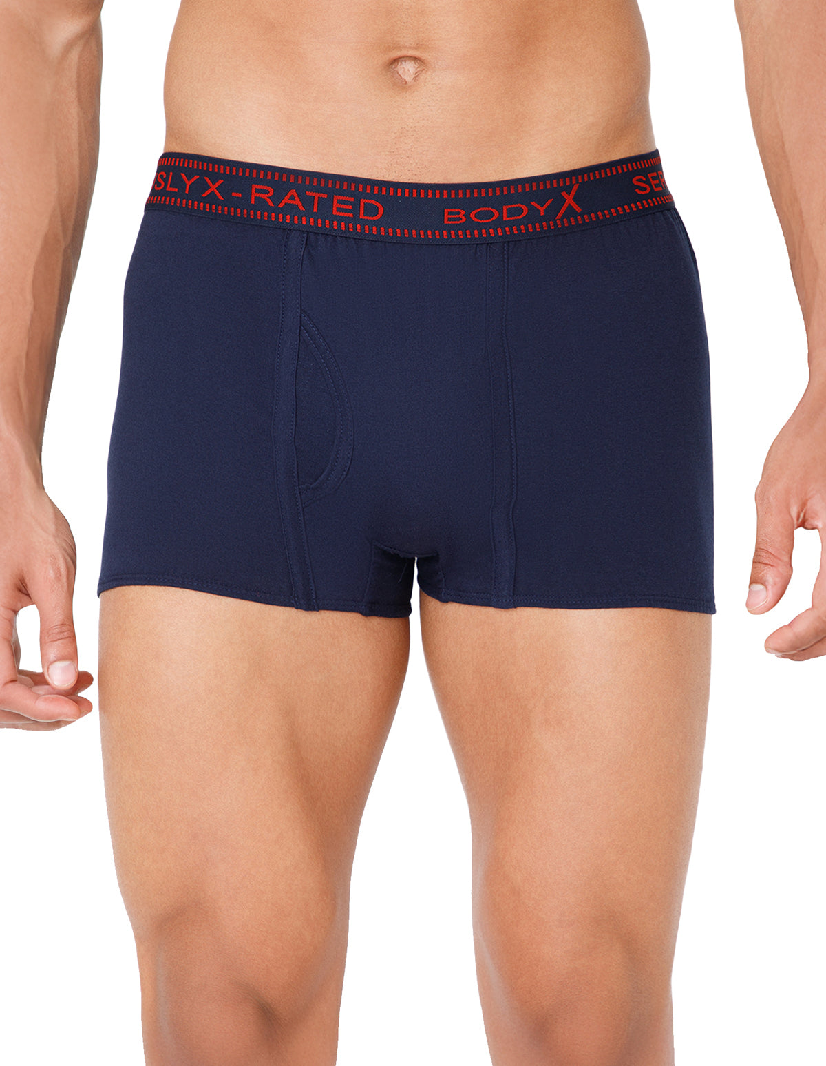 BodyX Men Solid Cotton Super combed Trunk-BX1115T-ABLUE