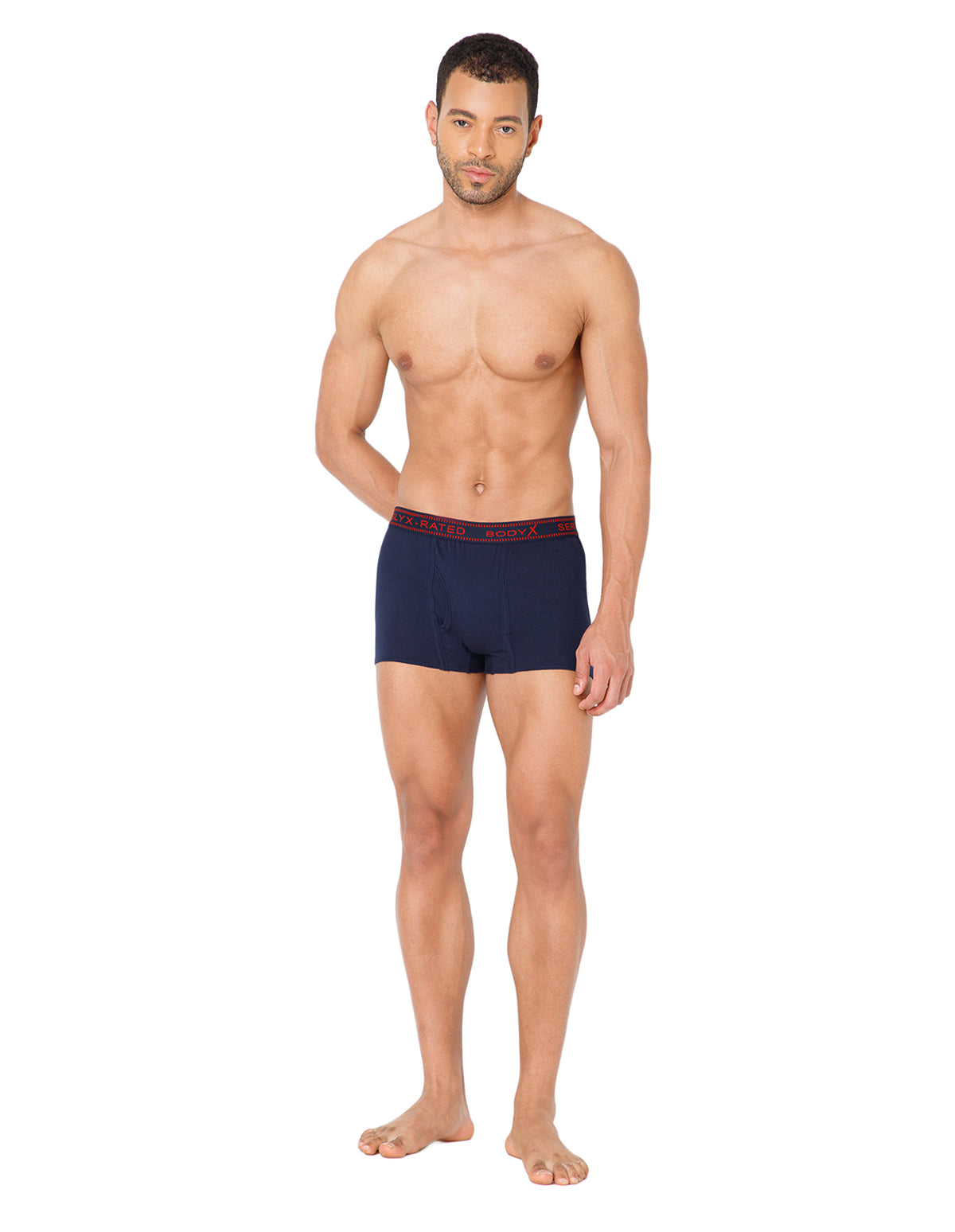BodyX Men Solid Cotton Super combed Trunk-BX1115T-ABLUE