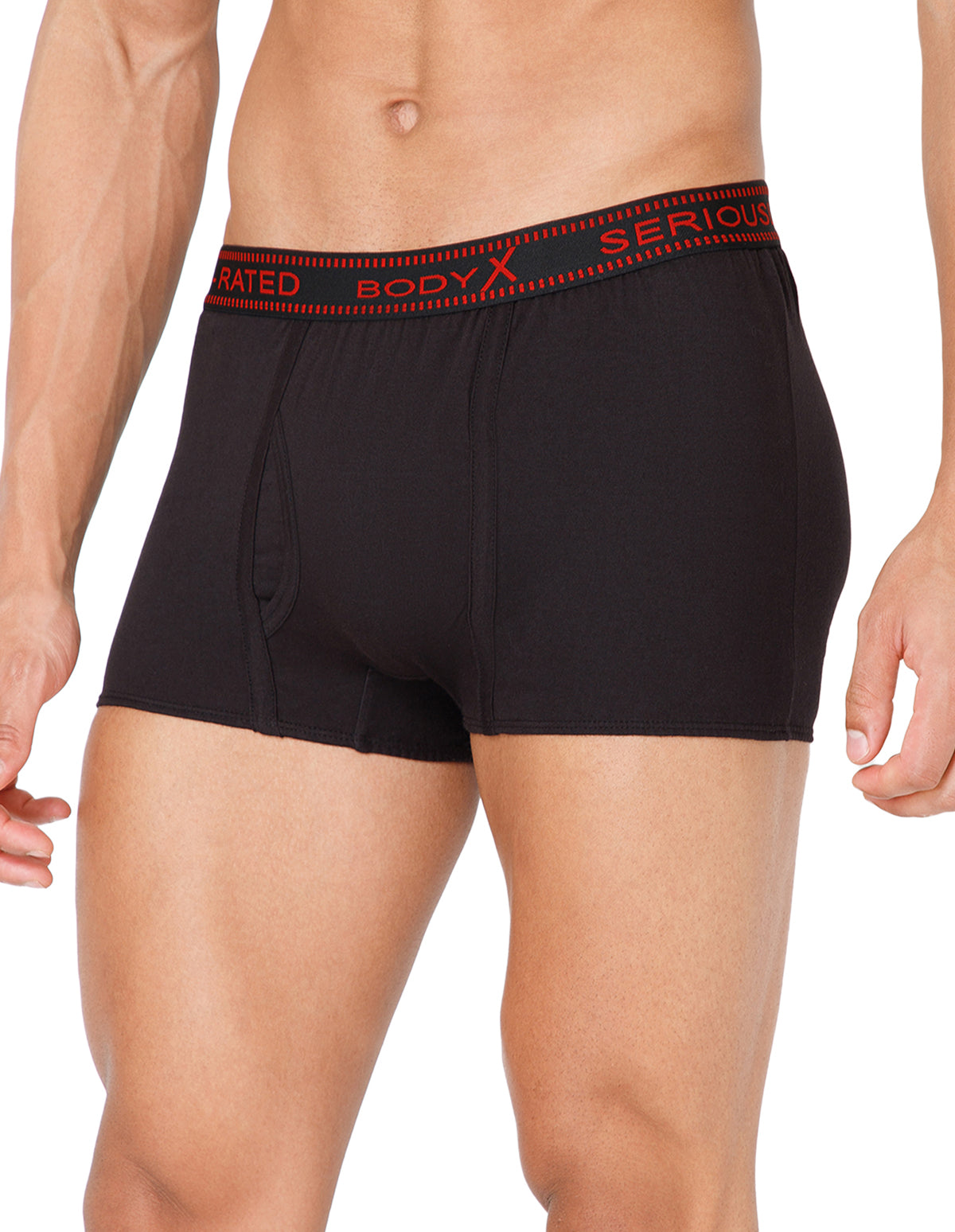 BodyX Men Solid Cotton Super combed Trunk-BX1115T-BLK