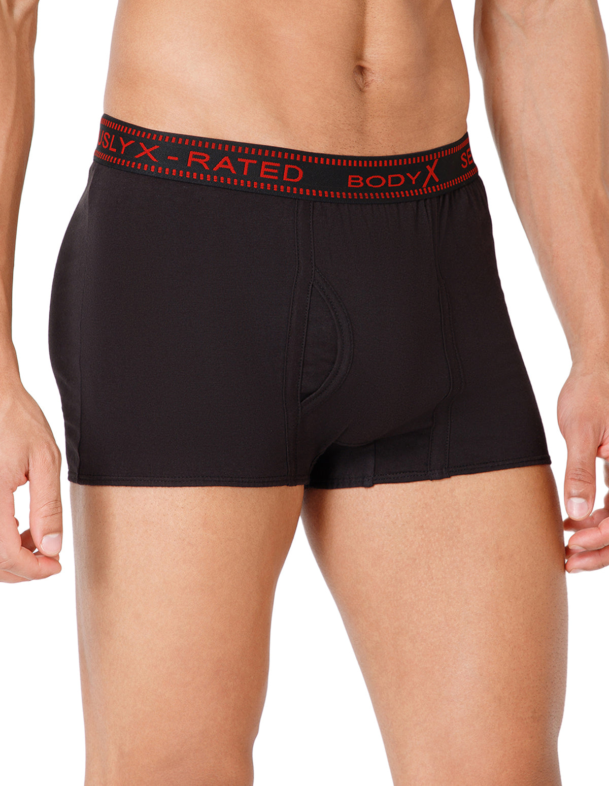 BodyX Men Solid Cotton Super combed Trunk-BX1115T-BLK