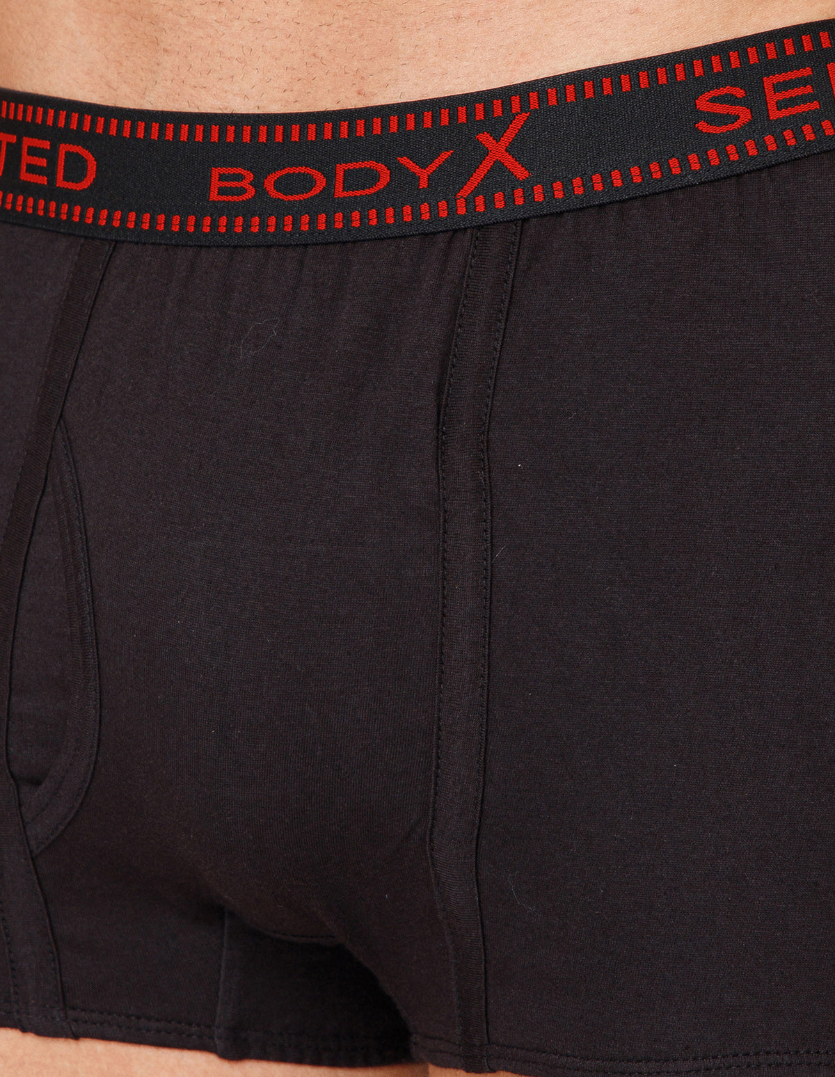 BodyX Men Solid Cotton Super combed Trunk-BX1115T-BLK