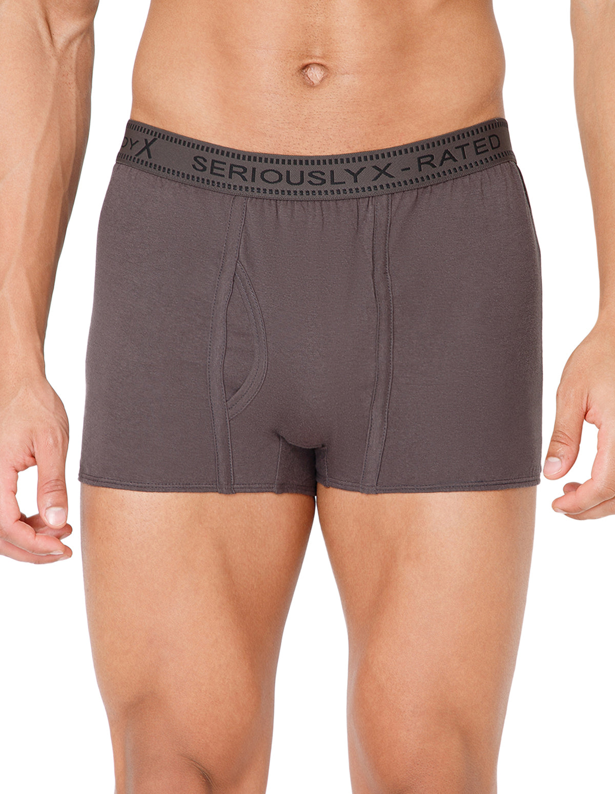 BodyX Men Solid Cotton Super combed Trunk-BX1115T-COAL