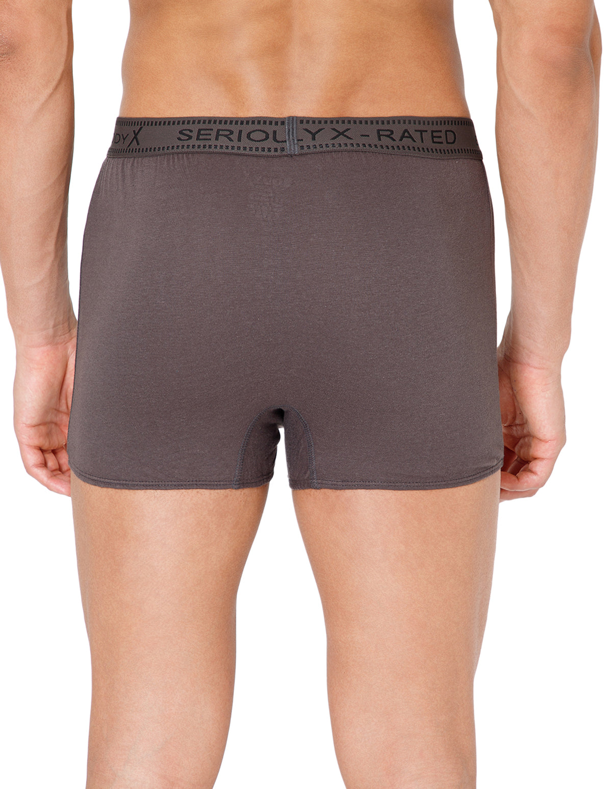 BodyX Men Solid Cotton Super combed Trunk-BX1115T-COAL