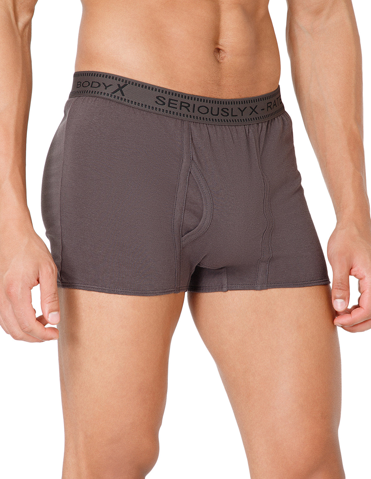 BodyX Men Solid Cotton Super combed Trunk-BX1115T-COAL