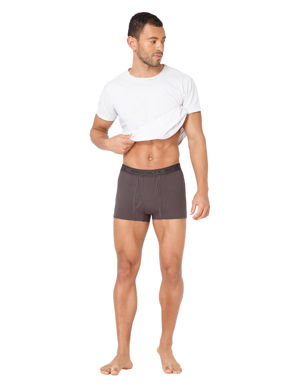 BodyX Men Solid Cotton Super combed Trunk-BX1115T-COAL